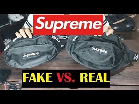 supreme waist bag ss18 real vs fake|real supreme box logo.